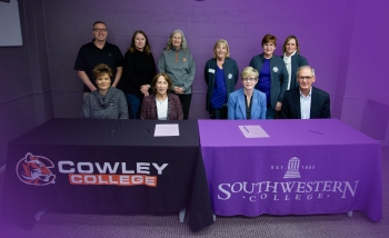 Cowley College and Southwestern College Signing Articulation Agreement